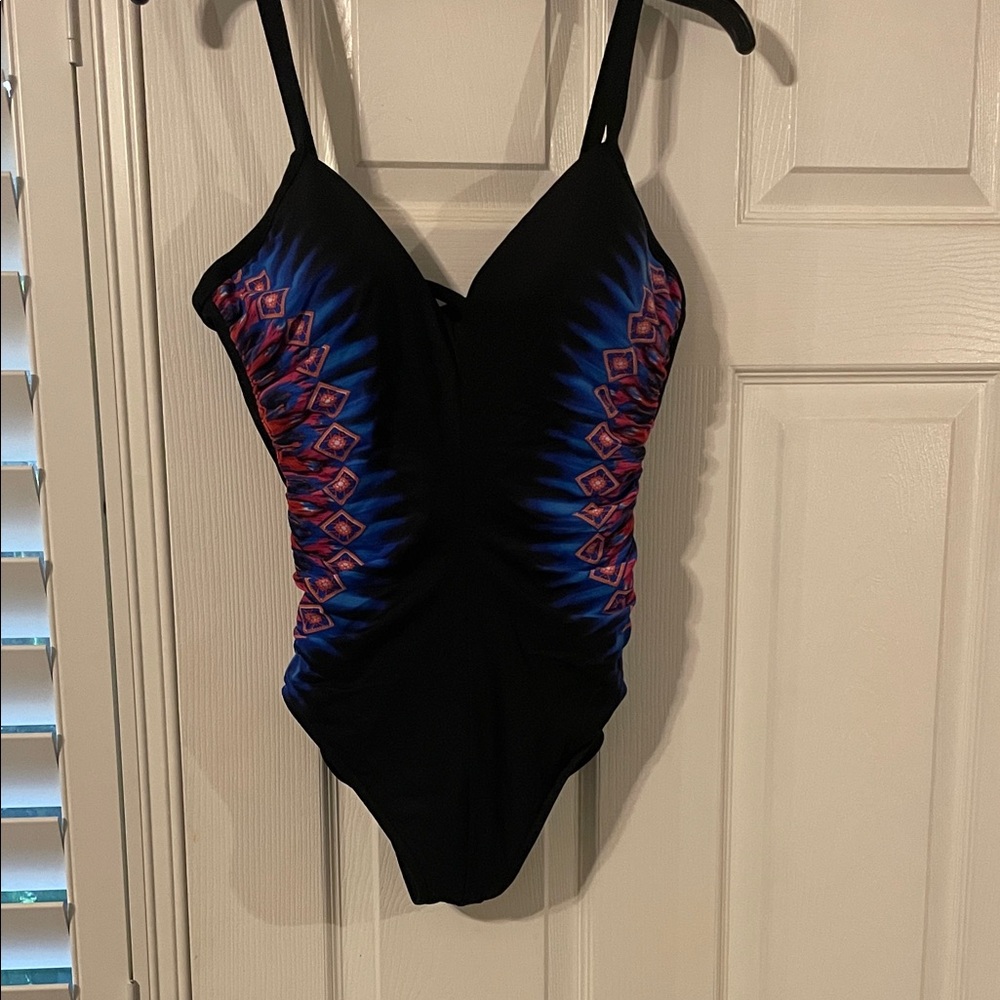 Miraclesuit Black, pink & blue One Piece Swimsuit
